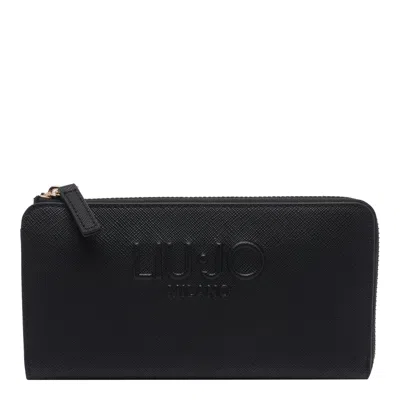 Liu •jo Logo Wallet In Black