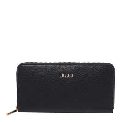 Liu •jo Logo Wallet In Black