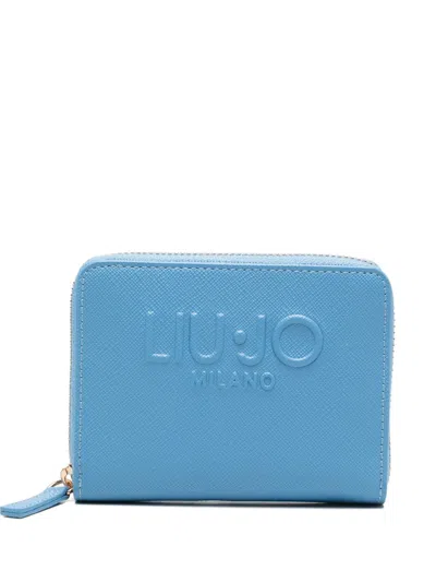 Liu •jo Logo Wallet In Blue