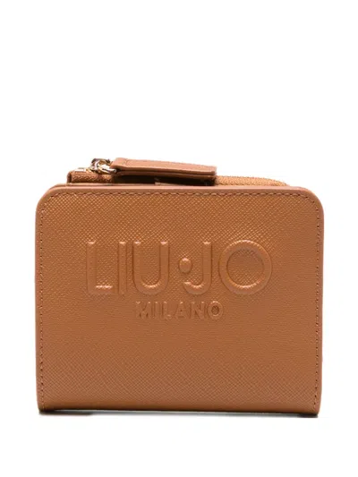 Liu •jo Logo Wallet In Brown
