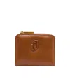Liu •jo Brown Faux Leather Wallet With Logo In Brown