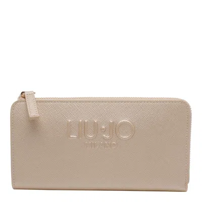 Liu •jo Logo Wallet In Gold