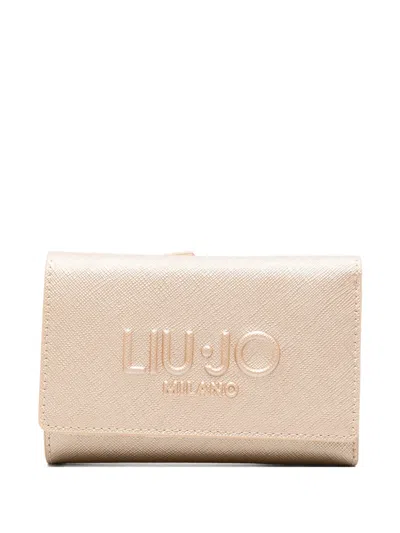Liu •jo Logo Wallet In Neutral