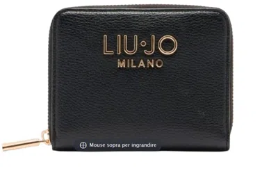 Liu •jo Liu Jo Logo Zip-around Wallet In Black
