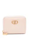Liu •jo Light Pink Wallet With Logo Plaque In Pink