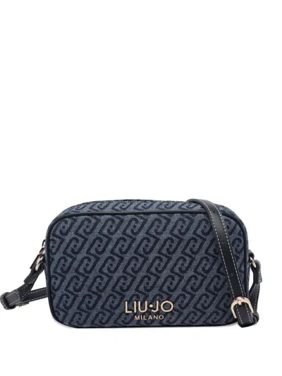 Liu •jo Logo Zip Cross Body Bag In Blue
