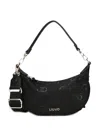 Liu •jo Logo Zip Shoulder Bag In Black