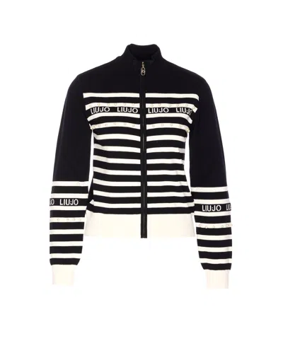 LIU •JO LOGO ZIP SWEATER