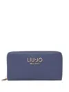 Liu •jo Liu Jo Blue Leather Wallet In Blue