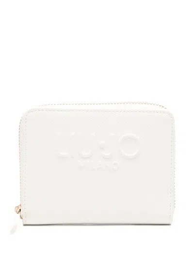 Liu •jo Logo Zip Wallet In White