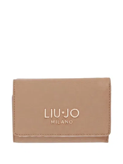 Liu •jo Logo-appliqué Wallet In Brown
