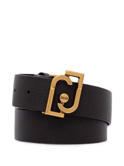 Liu •jo Logo-buckle Belt In Brown