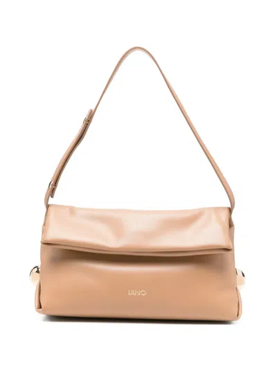 Liu •jo Logo-detail Shoulder Bag In Neutral