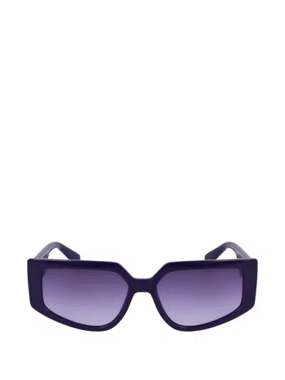 Liu •jo Logo-detail Sunglasses In Purple