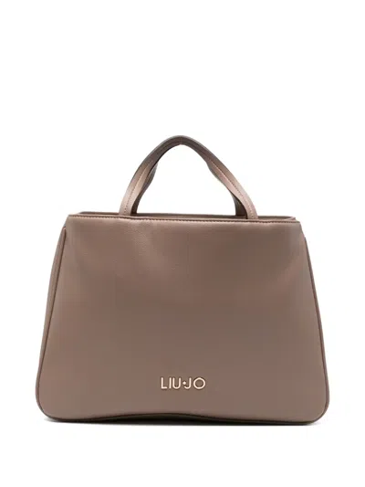 Liu •jo Logo-detail Tote Bag In Brown