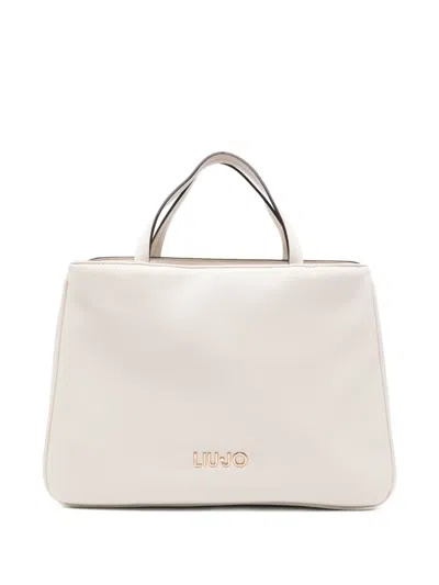 Liu •jo Logo-detail Tote Bag In Neutral