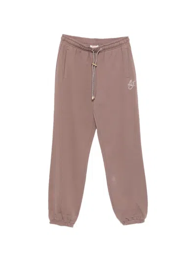 Liu •jo Logo-embellished Track Pants In Brown