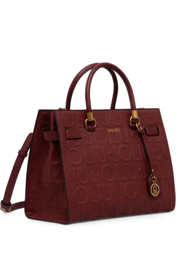 Liu •jo Logo-embossed Tote Bag In Purple