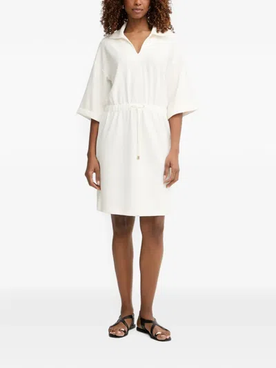 Liu •jo Logo-embroidered Mini Dress In White