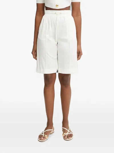 Liu •jo Logo-embroidered Shorts In White