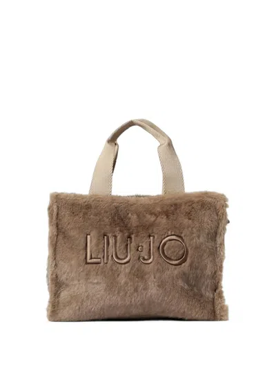 Liu •jo Kids' Logo-embroidered Tote Bag In Brown