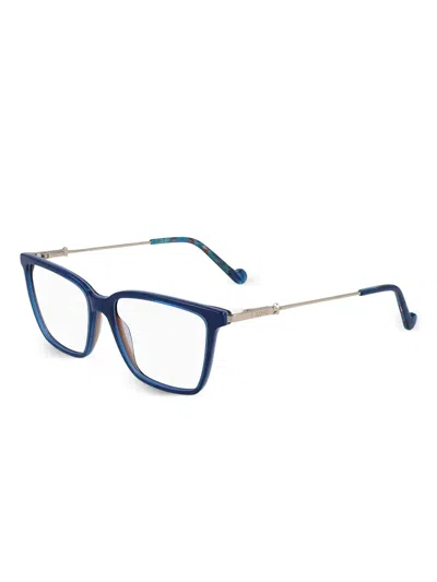 Liu •jo Logo-engraved Glasses In Blue