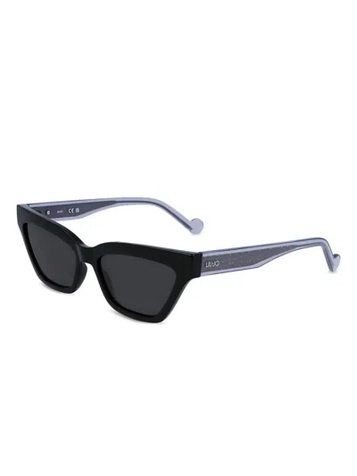 Liu •jo Logo-engraved Sunglasses In Black