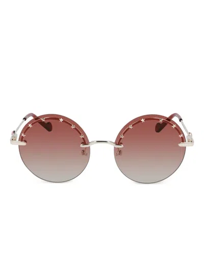 Liu •jo Logo-engraved Sunglasses In Gold