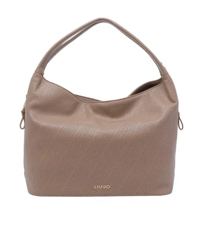 Liu •jo Liu Jo Logo-lettering Tote Bag In Brown