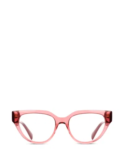 Liu •jo Logo-plaque Cat-eye Frame Glasses In Pink