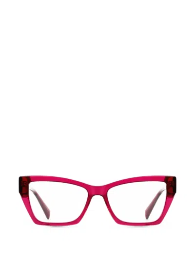 Liu •jo Logo-plaque Cat-eye Frame Glasses In Pink