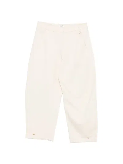 Liu •jo Logo-plaque Cropped Trousers In White