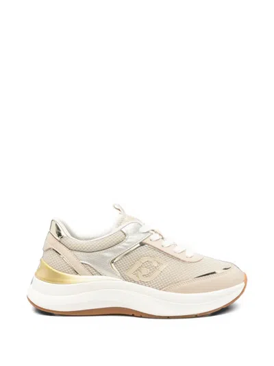 Liu •jo Logo-plaque Panelled Sneakers In Neutral