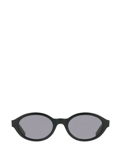 Liu •jo Logo-plaque Round-frame Sunglasses In 黑色