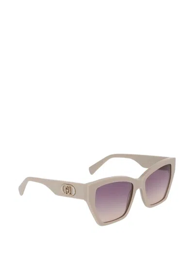 Liu •jo Logo-plaque Sunglasses In Neutral