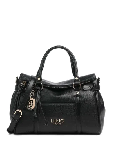 Liu •jo Logo-plaque Tote Bag In Black