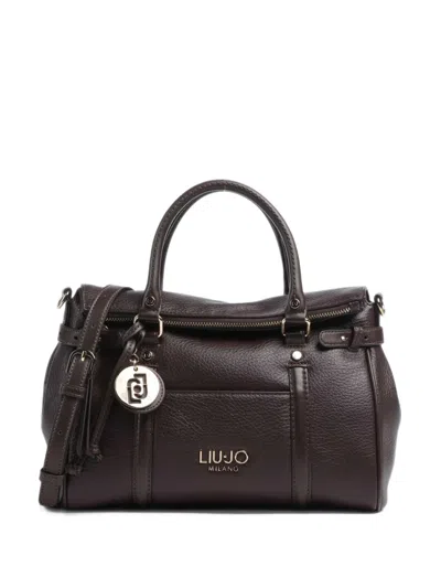Liu •jo Logo-plaque Tote Bag In Brown