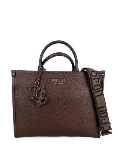 Liu •jo Logo-plaque Tote Bag In Red