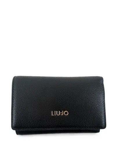 Liu •jo Logo-plaque Trifold Wallet In Black