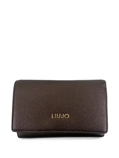Liu •jo Logo-plaque Trifold Wallet In Brown