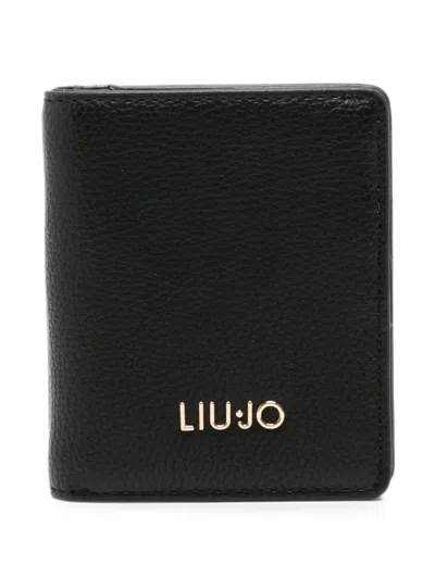 Liu •jo Logo-plaque Wallet In Black