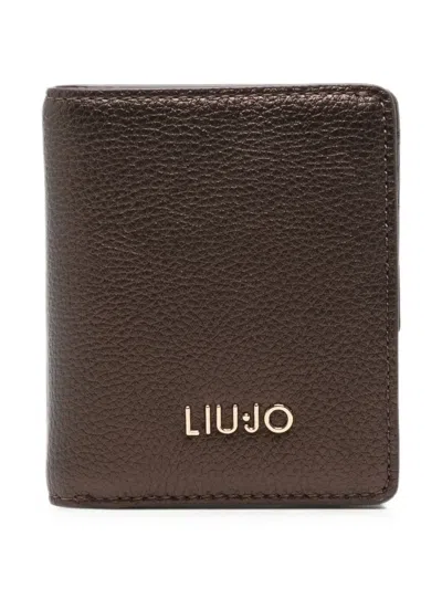 Liu •jo Logo-plaque Wallet In Brown