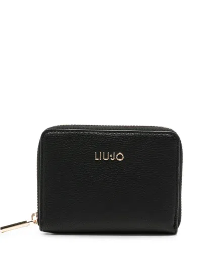 Liu •jo Logo-plaque Wallet In Black