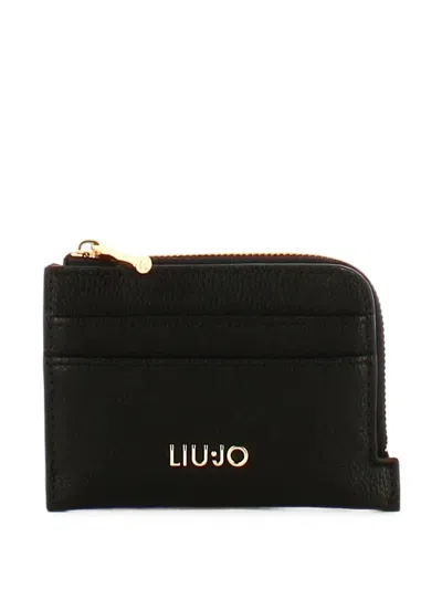 Liu •jo Logo-plaque Wallet In Black