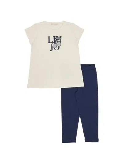 Liu •jo Kids' Logo-print Cotton Tracksuit In White