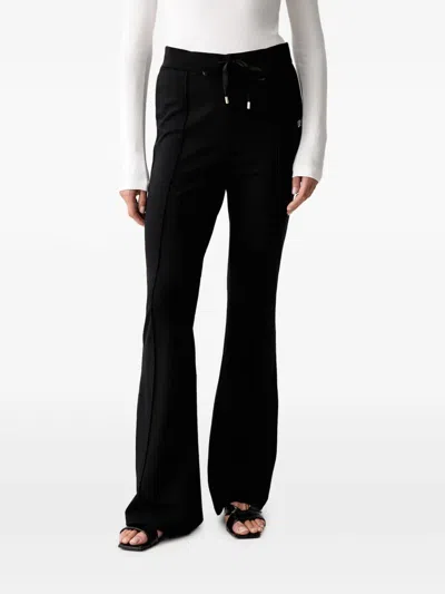 Liu •jo Logo-print Drawstring-waist Track Pants In Black