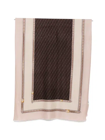 Liu •jo Logo-print Fringed Scarf In Multi