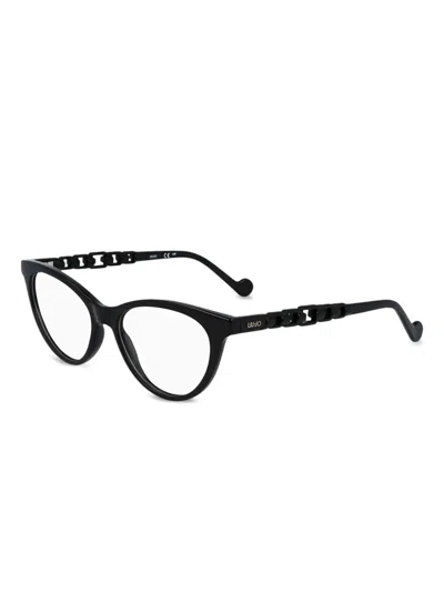 Liu •jo Logo-print Glasses In Black