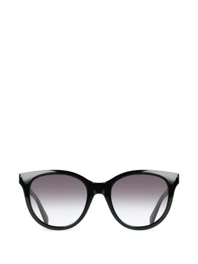 Liu •jo Logo-print Round-frame Sunglasses In Black