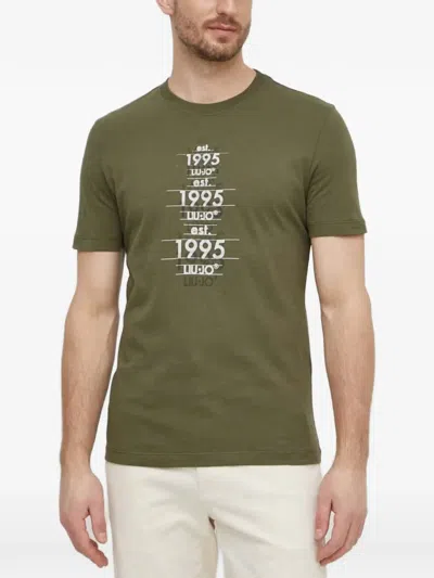 Liu •jo Logo-print T-shirt In Green